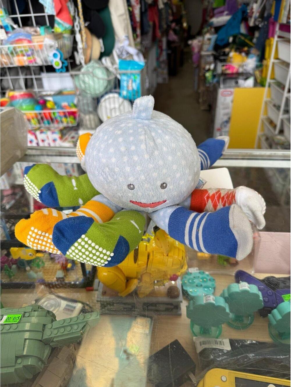 Baby Aspen Mr. Sock T. Pus Plush Octopus with 4 Pairs of Socks